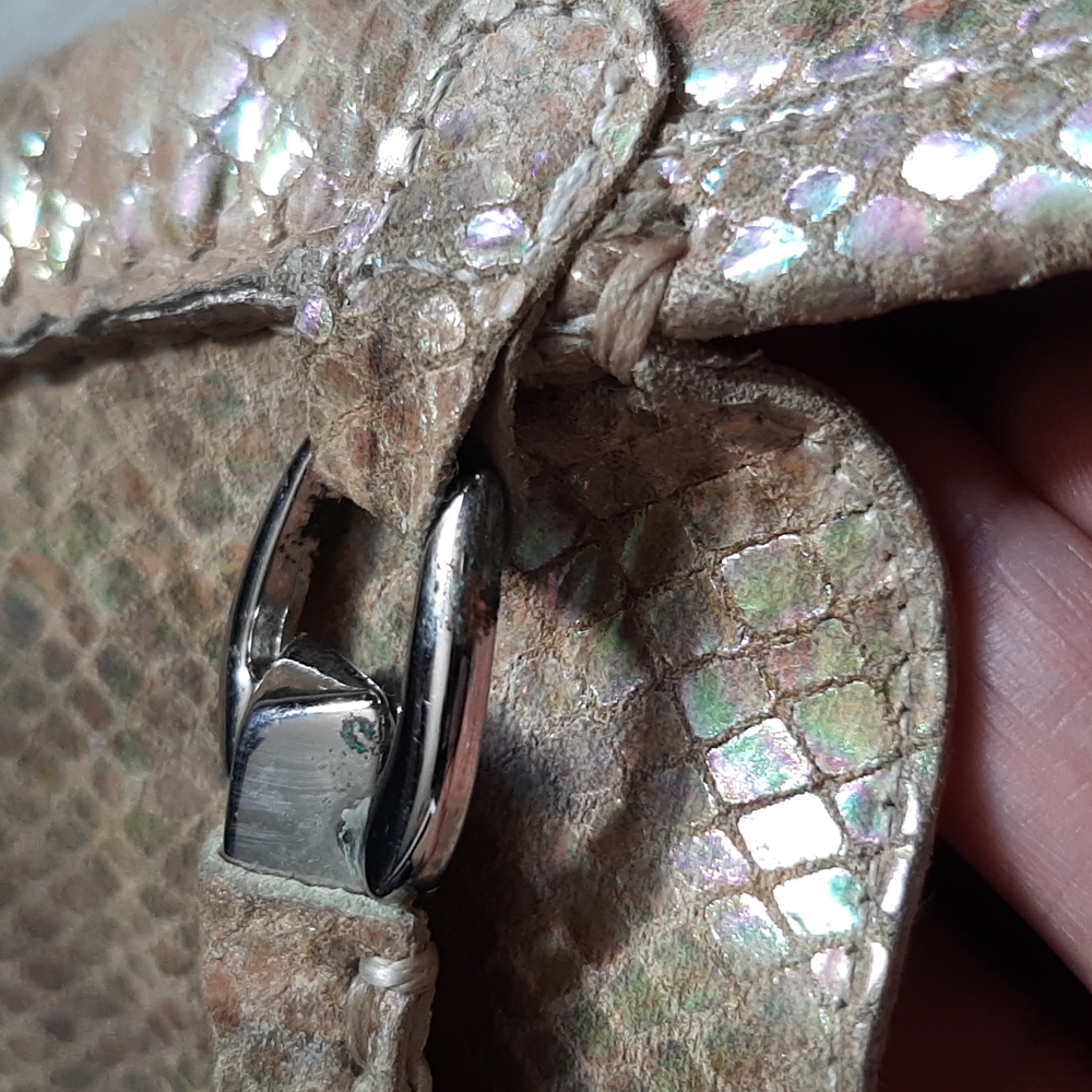 Stuart weitzman gold snake print leather slip on. 6 - Picture 10 of 10